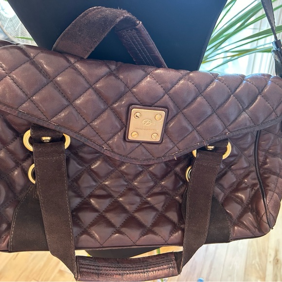 Francesco Biasia dark brown leather handbag with long shoulder strap. - Picture 2 of 8